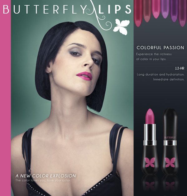 Butterfly lips, lipstick