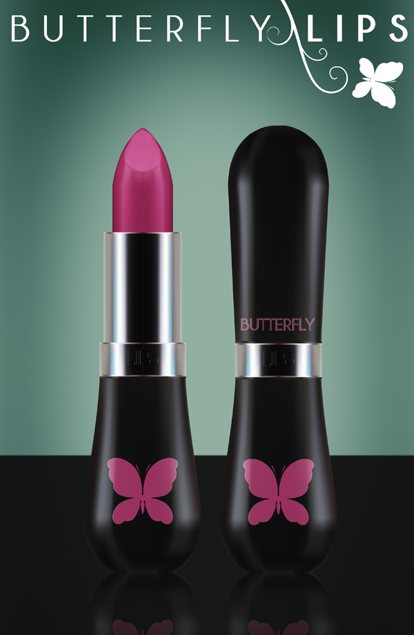 Butterfly lips, lipstick